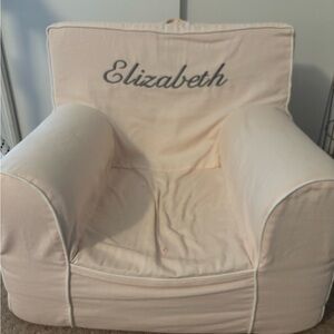 Pottery Barn Kids Cream Personalized Chair “Elizabeth”
